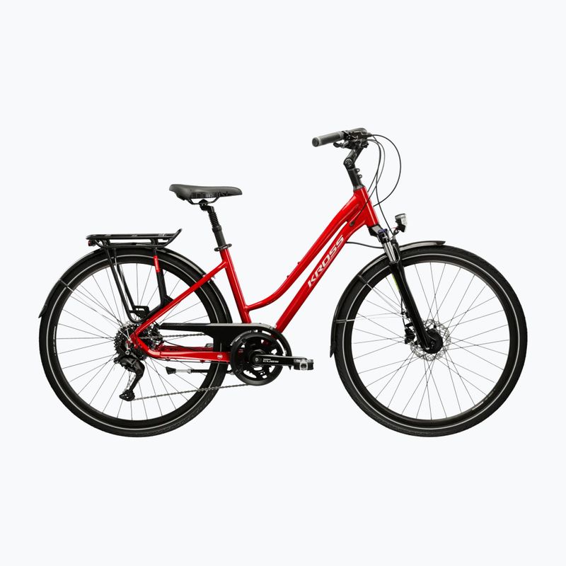 Dámské trekingové kolo KROSS Trans 5.0 In red/silver/gloss