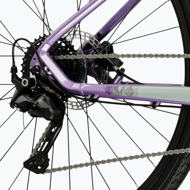 Dámské krosové kolo KROSS Evado 5.0 In purple/black/gloss 8
