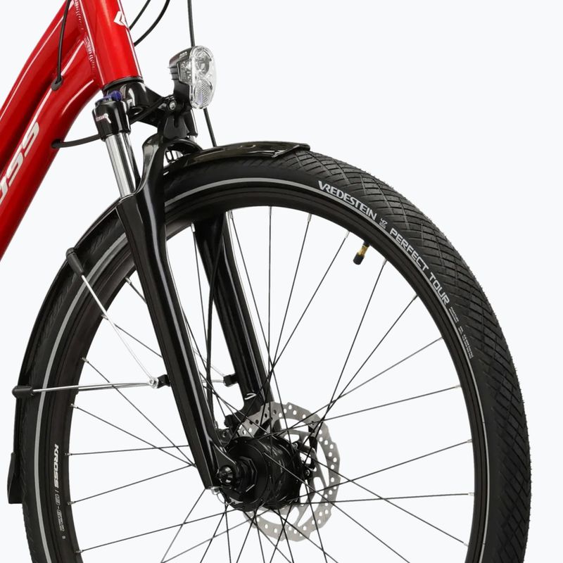 Dámské trekové kolo KROSS Trans 5.0 In red/silver/gloss 5