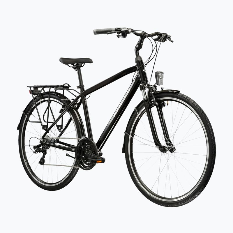 Pánské trekingové kolo KROSS Trans 1.0 black/silver/gloss 2