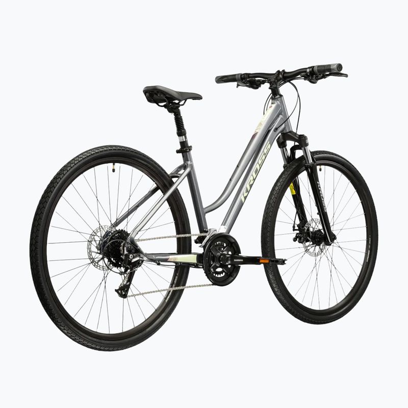 Dámské krosové kolo KROSS Evado 3.0 In grey/green/gloss 3