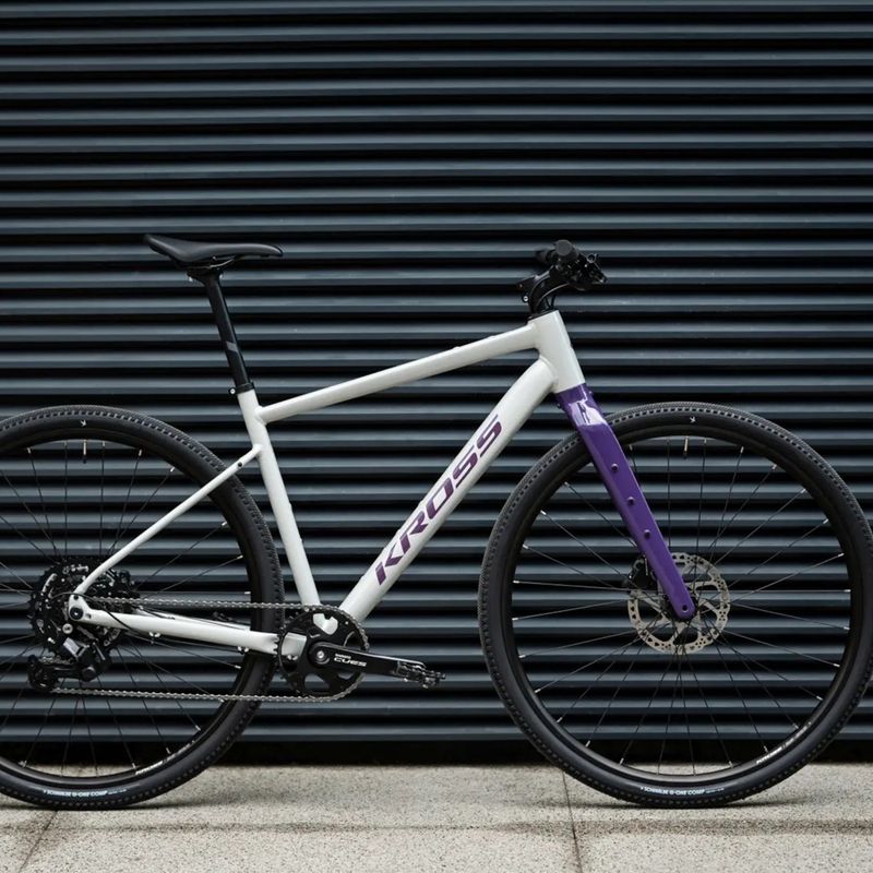 Gravelové kolo KROSS Esker 1.0 FL grey/purple/gloss 13