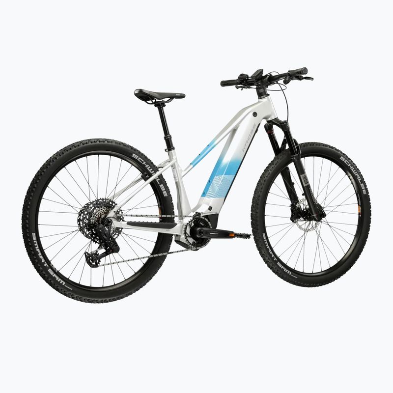 Dámské elektrokolo KROSS Influx Hyb 5.0 W 29 cells 800 Wh silver/blue/gloss 3
