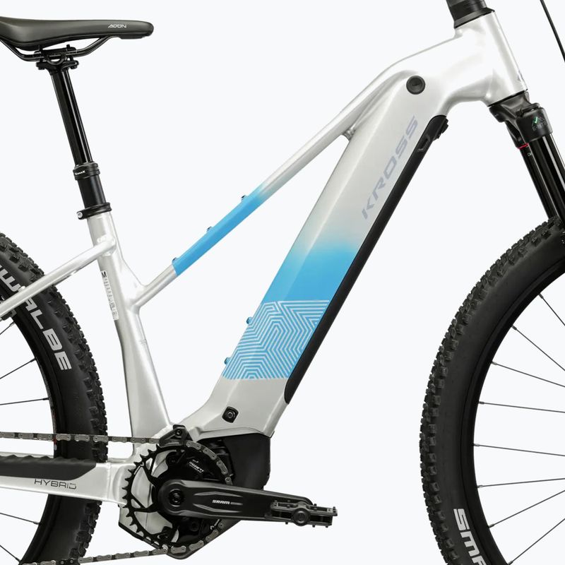Dámské elektrokolo KROSS Influx Hyb 5.0 W 27.5 el. 800 Wh silver/blue/gloss 11