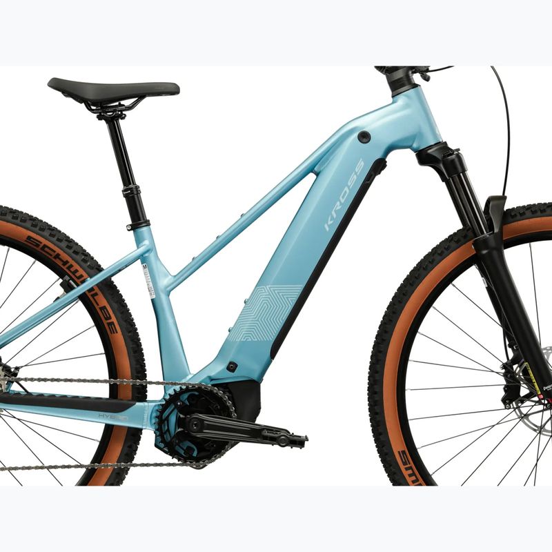 Dámské elektrokolo KROSS Influx Hyb 4.0 W 29 cells 800 Wh blue/light blue/matte 12