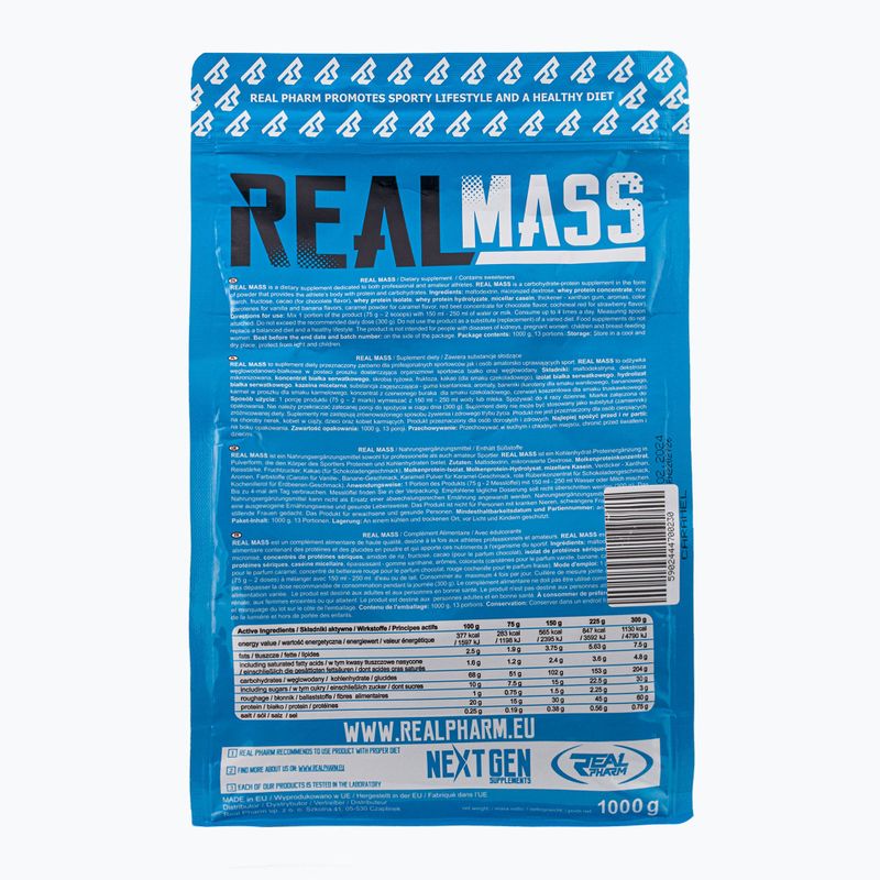 Gainer Real Pharm Real Mass 1kg karamel 700230 2