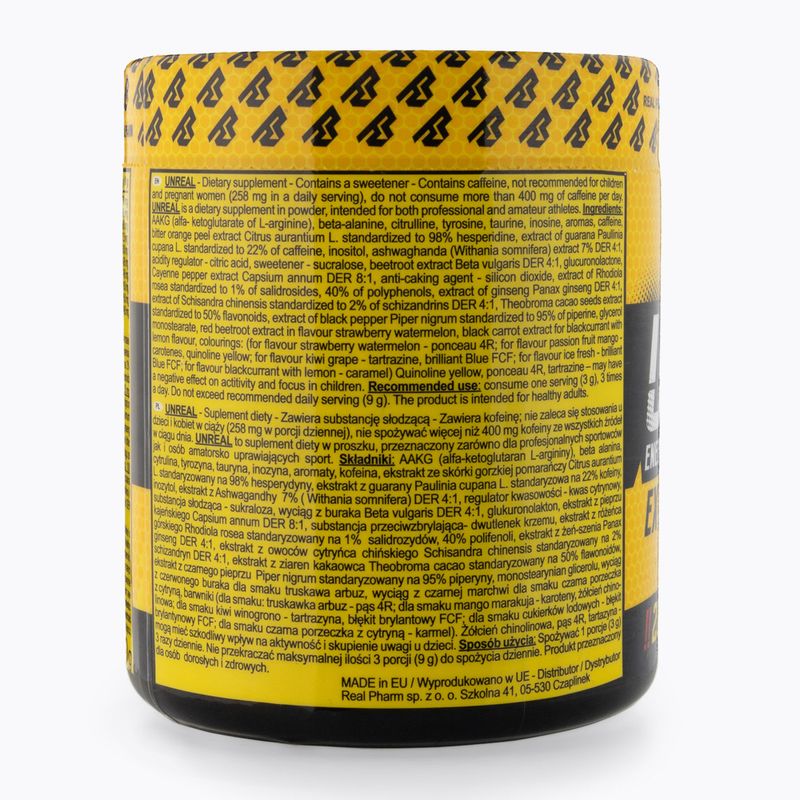 Předtréninkový přípravek Real Pharm Unreal 360g černý rybíz 701510 2