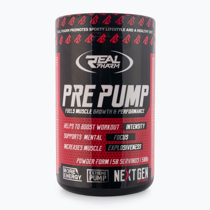 Předtréninkový přípravek Real Pharm Pre Pump 500g kiwi-hrozno 702364