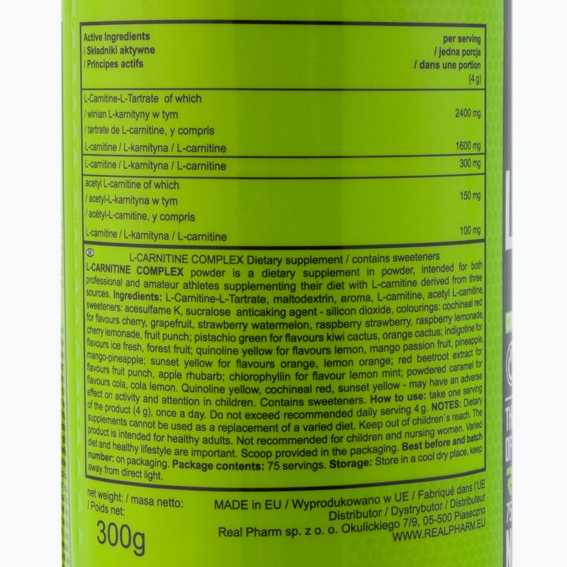 L-karnitin Complex Real Pharm spalovač tuků 300g citron-pomeranč 703743 2