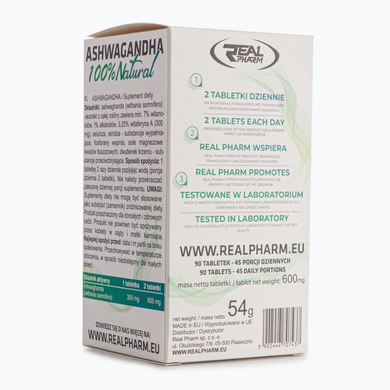 Ashwaganda 100% Real Pharm výkonnost 90 tablet 707437 2