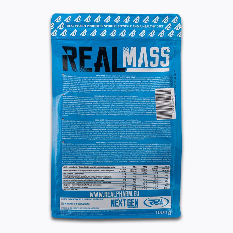 Gainer Real Pharm Real Mass 1kg višňový jogurt 709035 2