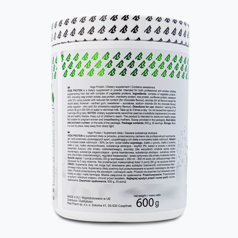 Veganský sojový protein Real Pharm Vege Protein 600g slaný karamel 709103 3