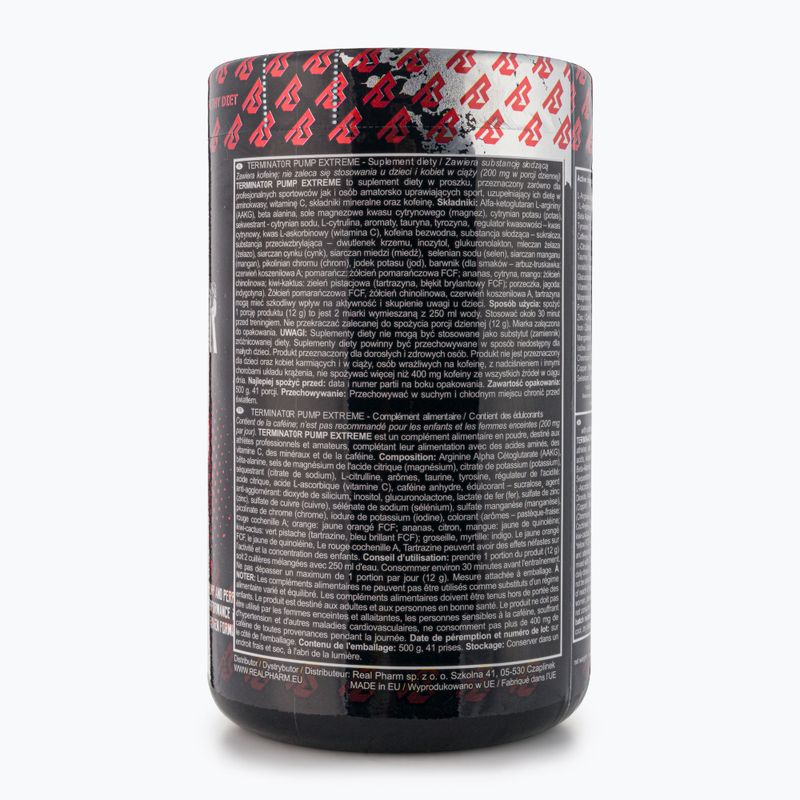 Předtréninkový přípravek Real Pharm Terminator 500g černý rybíz 715043 3