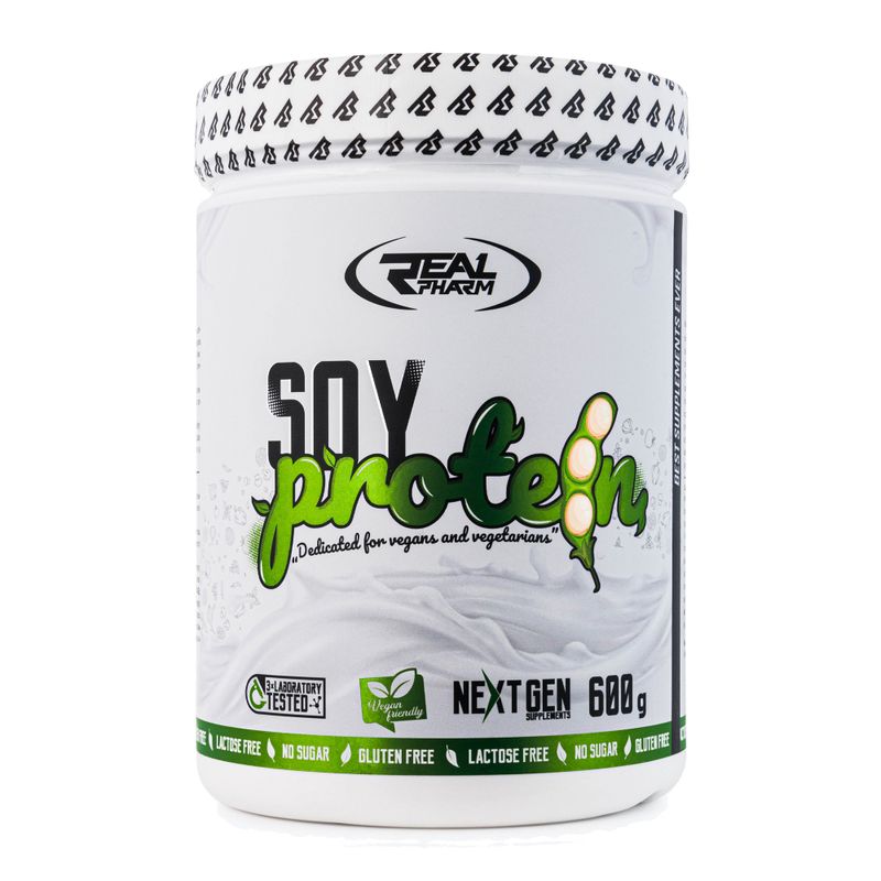 Sójový protein Real Pharm Soy Protein 600g banán 715326