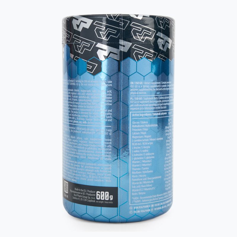 Isotonický nápoj Real Pharm ISO GO 600 g lemon 2