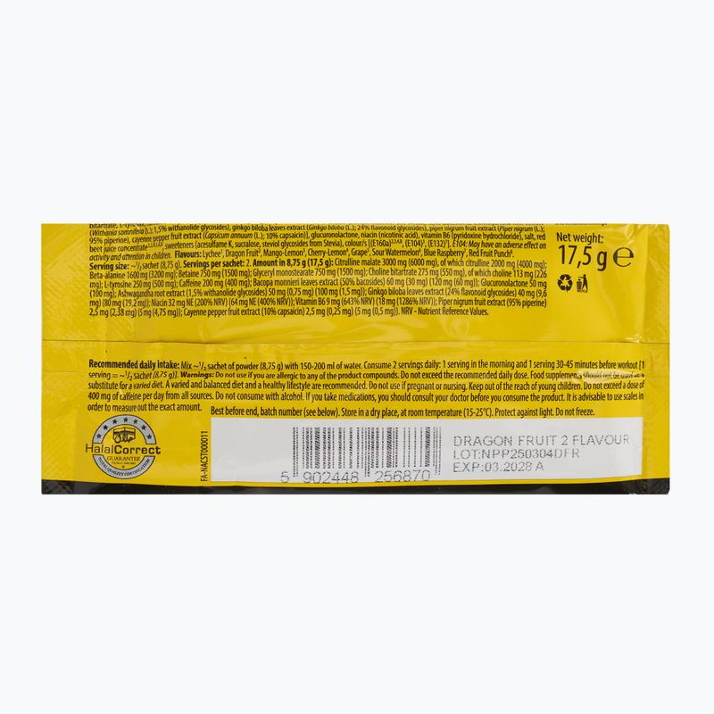 Předtréninkový přípravek Fitness Authority Napalm Pre-Contest Pumped 17,5 g dragon fruit 2