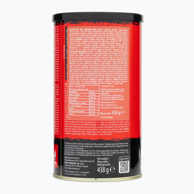 Fitness Authority Bad Ass Pre  438 g mango/citron 2
