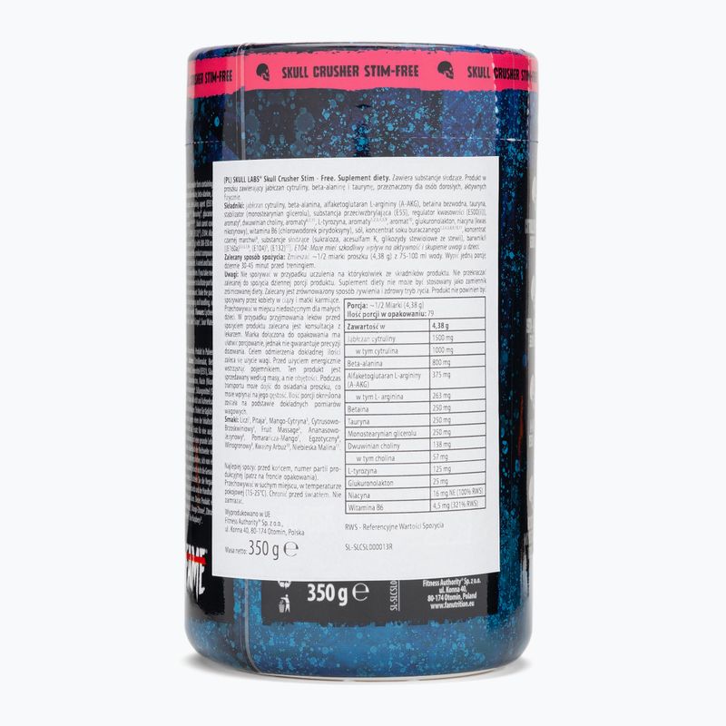 Fitness Authority Skull Labs Skull Crusher Stim Free 350 g mango/lemon 2