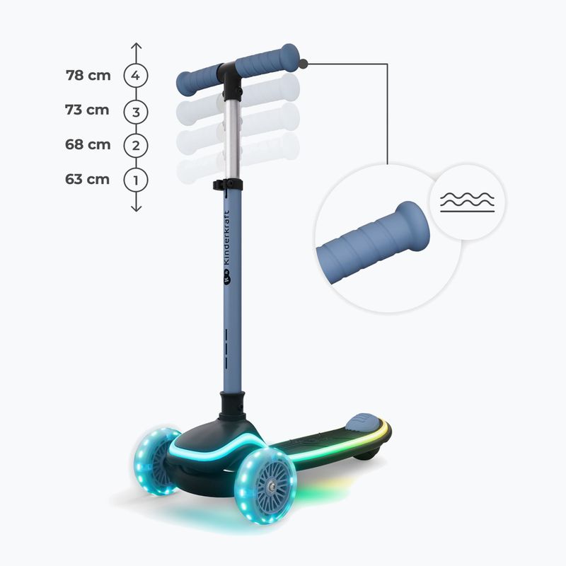 Dětská tříkolová koloběžka Kinderkraft Raket Up blue 12