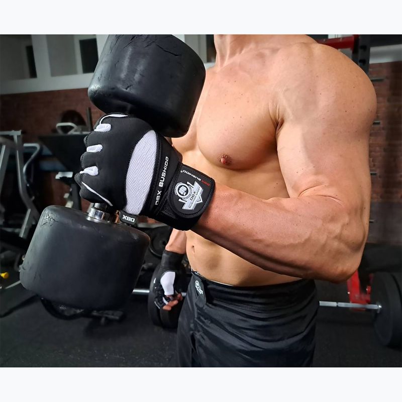 Fitness rukavice Bushido černo-bílé DBX-Wg-162-M 12