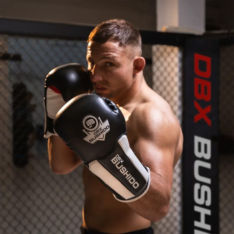 Boxerské rukavice BDX BUSHIDO B-3W černé/bílé 15