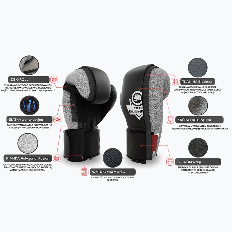 Boxerské rukavice Bushido "Japan" Sparingové bílé B-2v8-12 oz 15