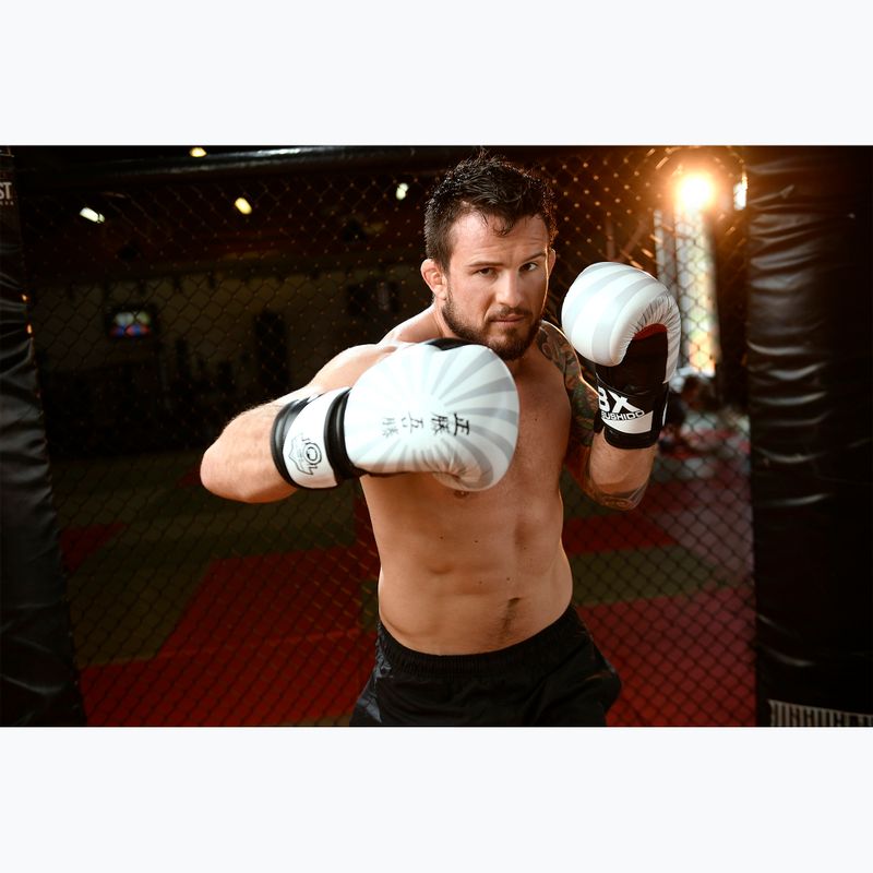 Boxerské rukavice Bushido "Japan" Sparingové bílé B-2v8-12 oz 18