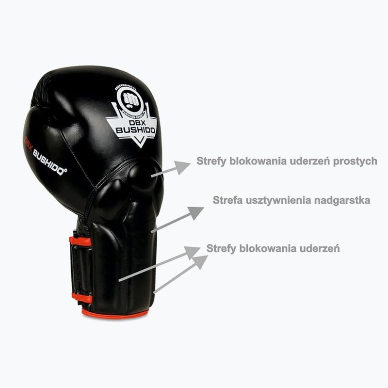 Boxerské rukavice Bushido se systémem ochrany zápěstí černé Bb2-12 oz 15