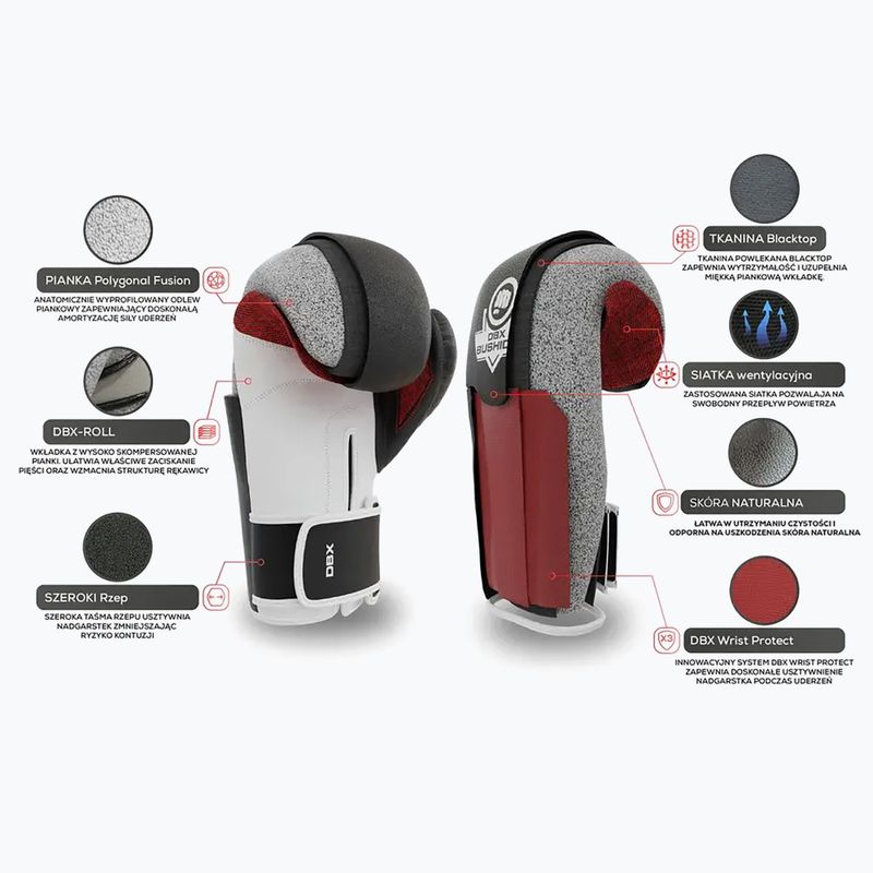 Boxerské rukavice Bushido se systémem ochrany zápěstí černé Bb4-12oz 13