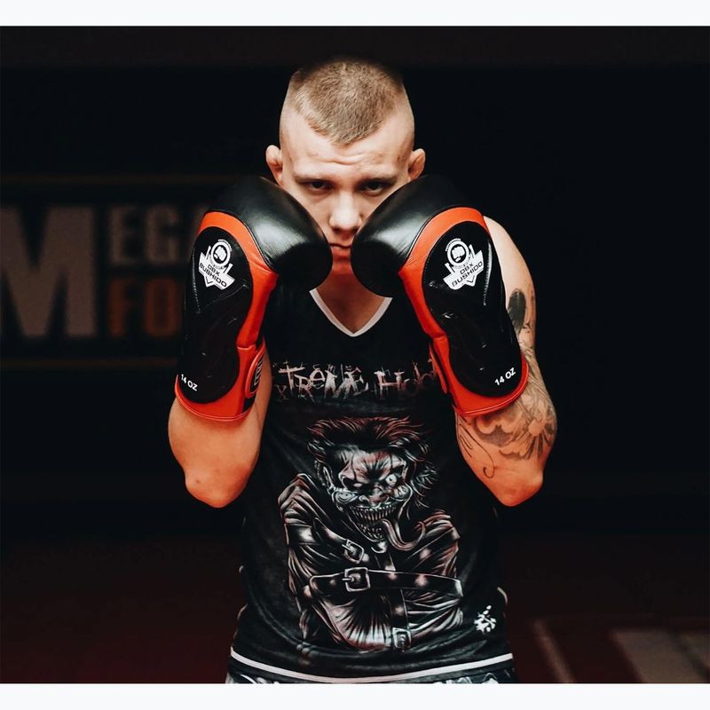 Boxerské rukavice Bushido se systémem ochrany zápěstí černé Bb4-12oz 15