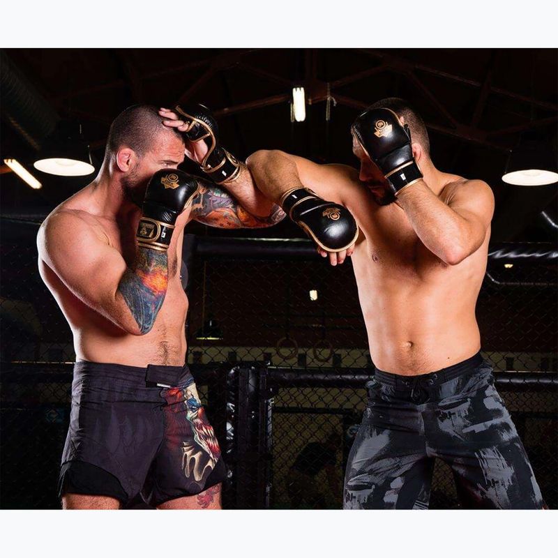 Kožené sparingové rukavice Bushido Na trénink MMA černé Arm-2011D-M 17