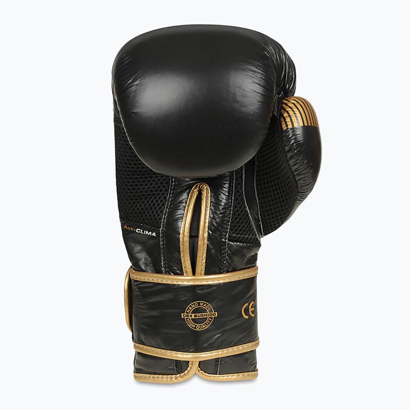 Boxerské rukavice Bushido vyrobené z přírodní kůže černé B-2v13-10oz 7