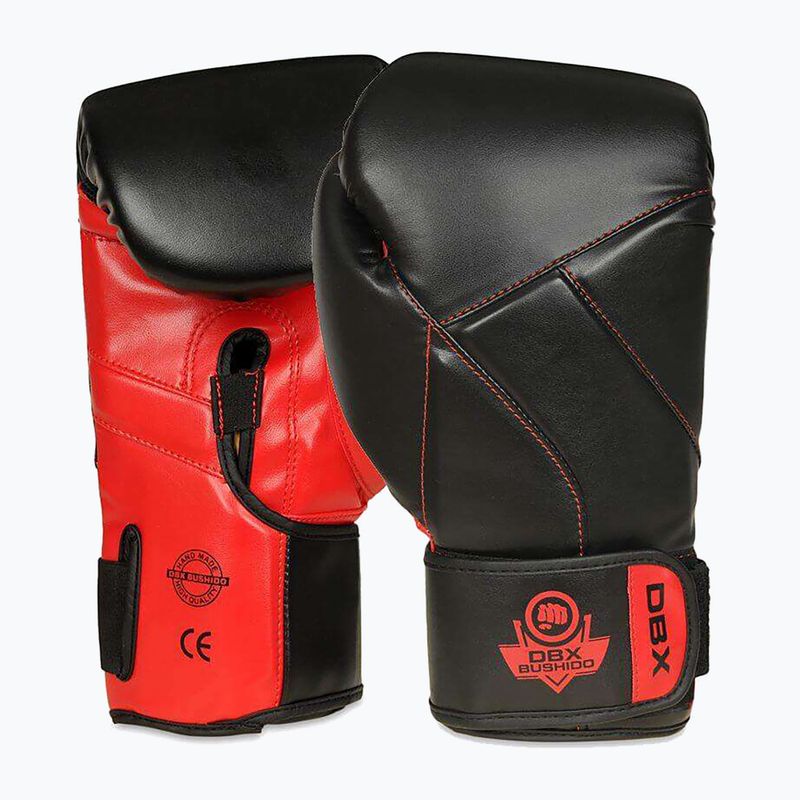 Boxerské rukavice  DBX BUSHIDO "Hammer - Red" Muay Thai czarne/czerwone 2