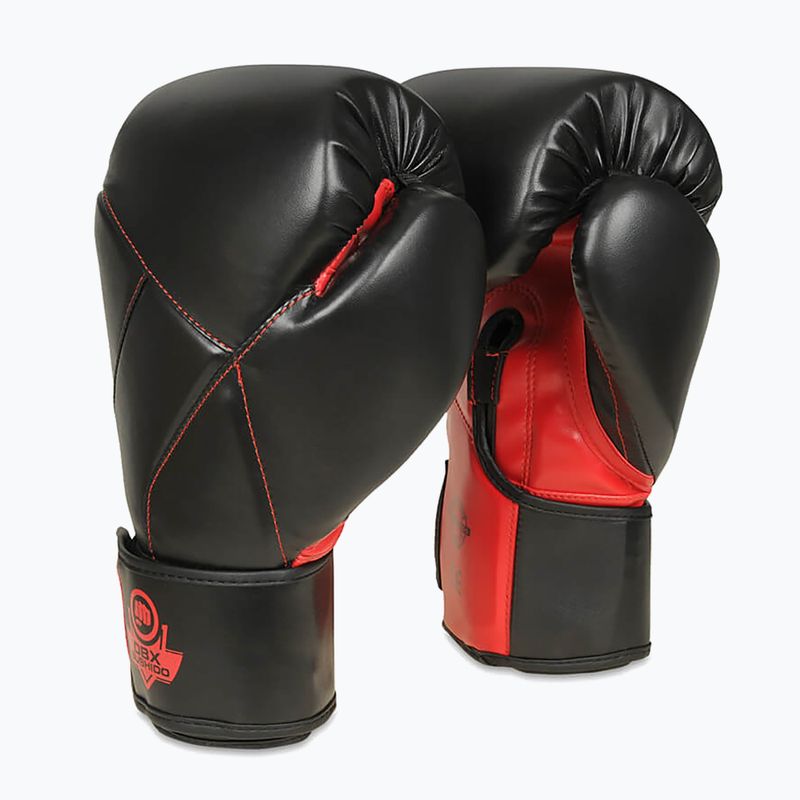 Boxerské rukavice  DBX BUSHIDO "Hammer - Red" Muay Thai czarne/czerwone 3