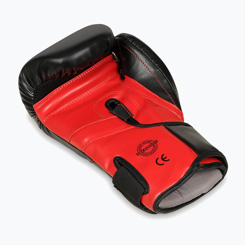 Boxerské rukavice  DBX BUSHIDO "Hammer - Red" Muay Thai czarne/czerwone 8