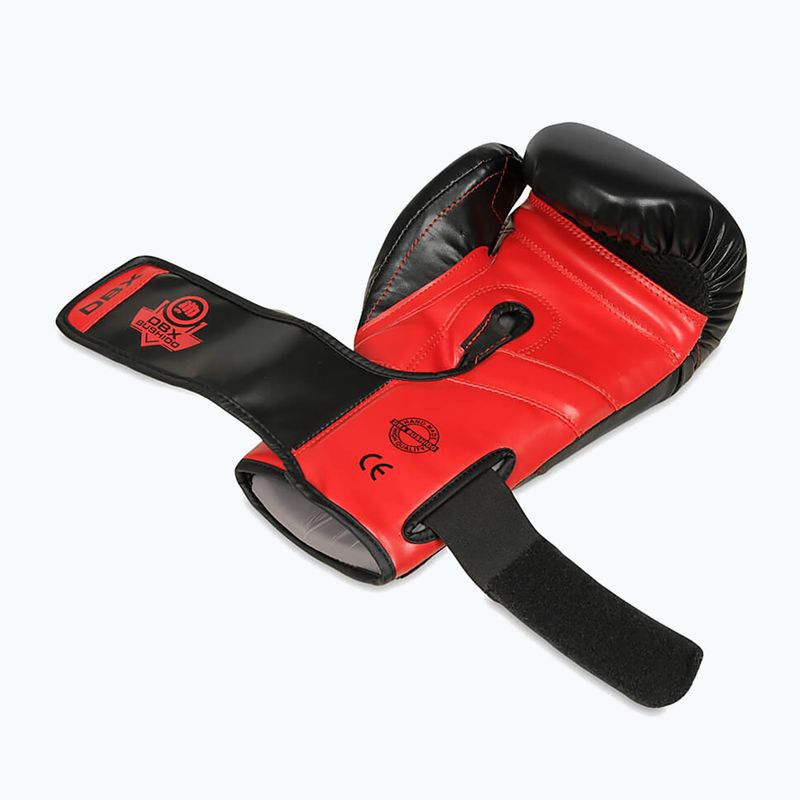 Boxerské rukavice  DBX BUSHIDO "Hammer - Red" Muay Thai czarne/czerwone 9