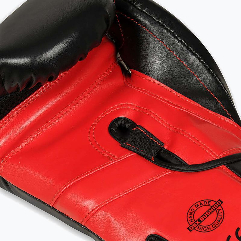 Boxerské rukavice  DBX BUSHIDO "Hammer - Red" Muay Thai czarne/czerwone 10