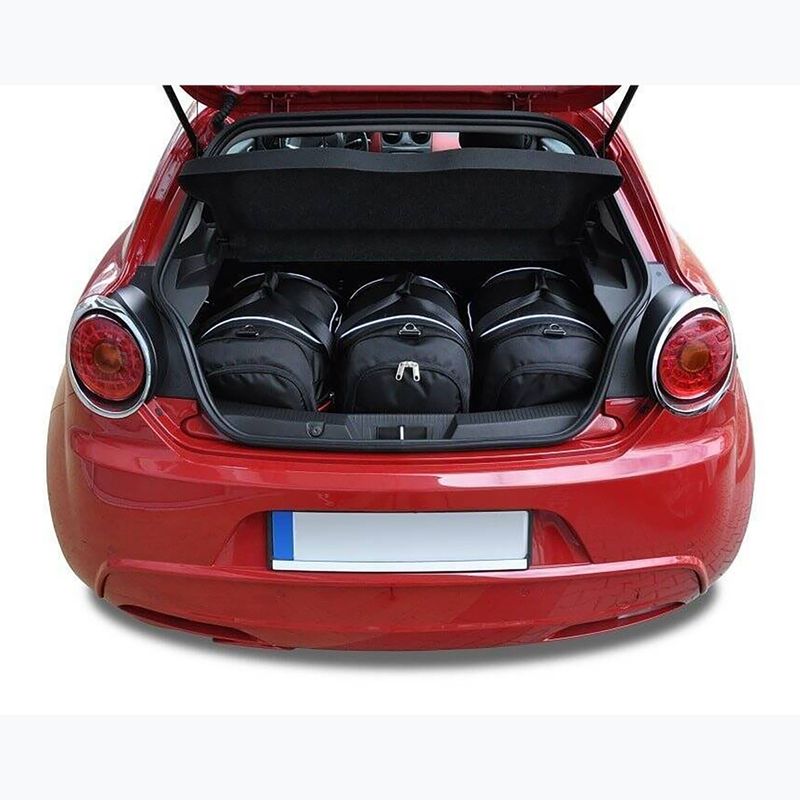 Sada tašek do zavazadlového prostoru auta  KJUST Alfa Romeo Mito Hatchback 2008-2018 3 ks. black 11