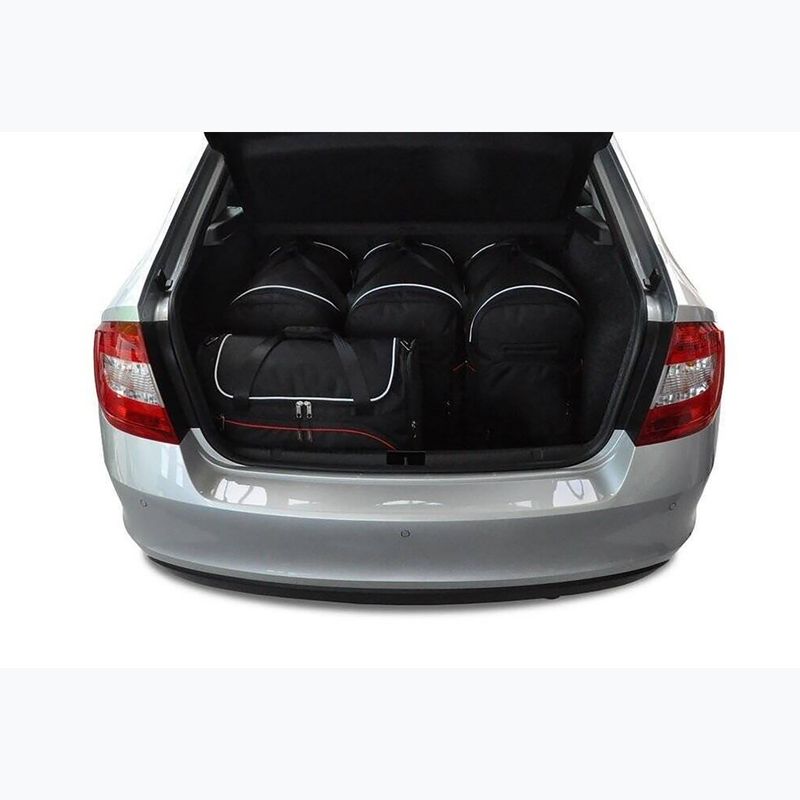 Sada tašek do zavazadlového prostoru  KJUST Skoda Rapid Liftback 2012-2019 5 ks black  13
