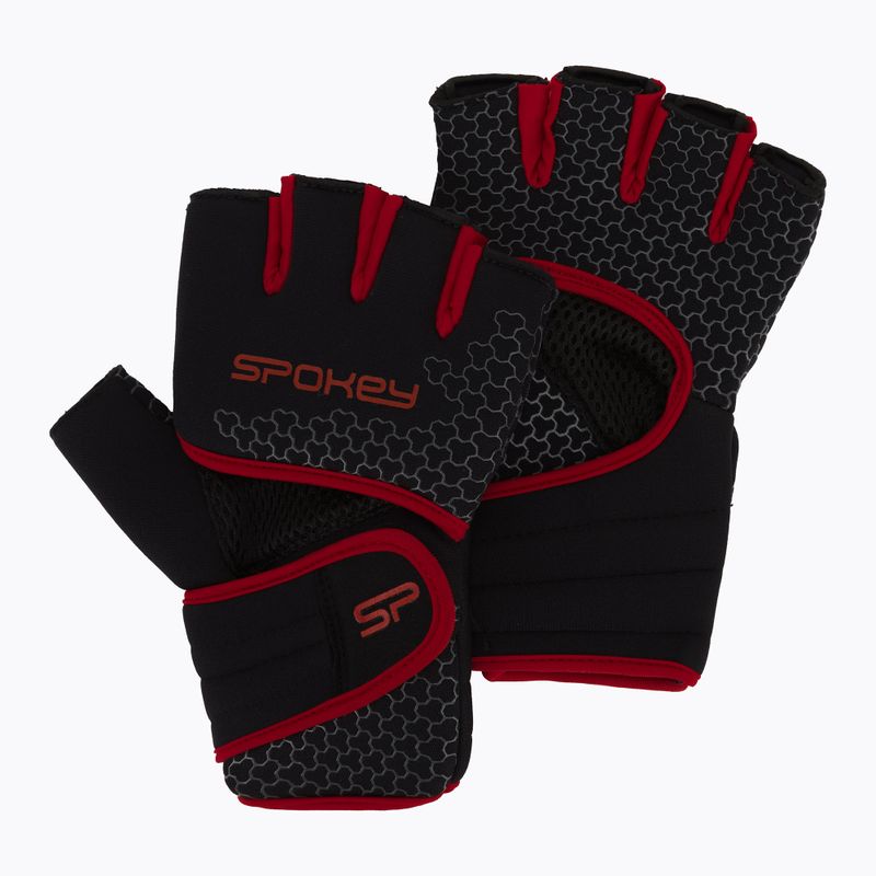 Fitness rukavice Spokey Lava černo-červené 928974