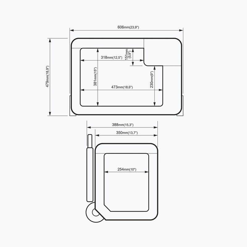 Turistická chladnička Yolco BX40 černo-šedá 21