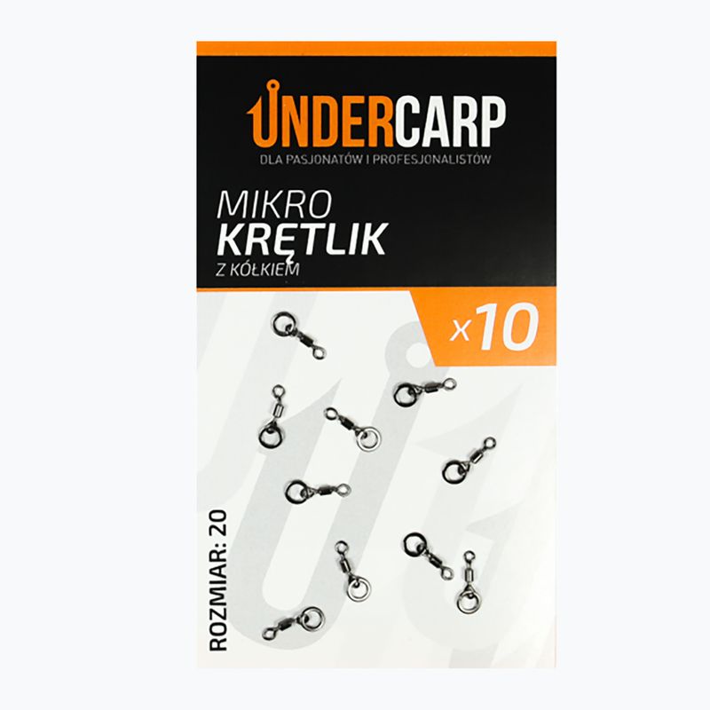 UNDERCARP mikro kaprový obratlík s kroužkem černý UC43
