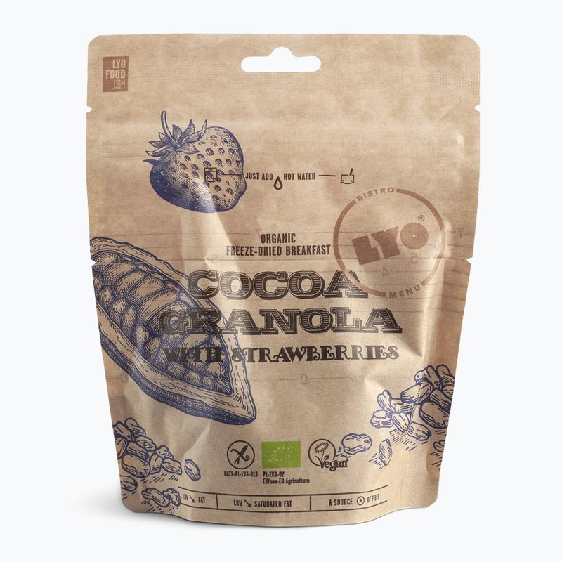 Liofilizované potraviny  LYOFOOD Kakaová granola s jahodami 270 g