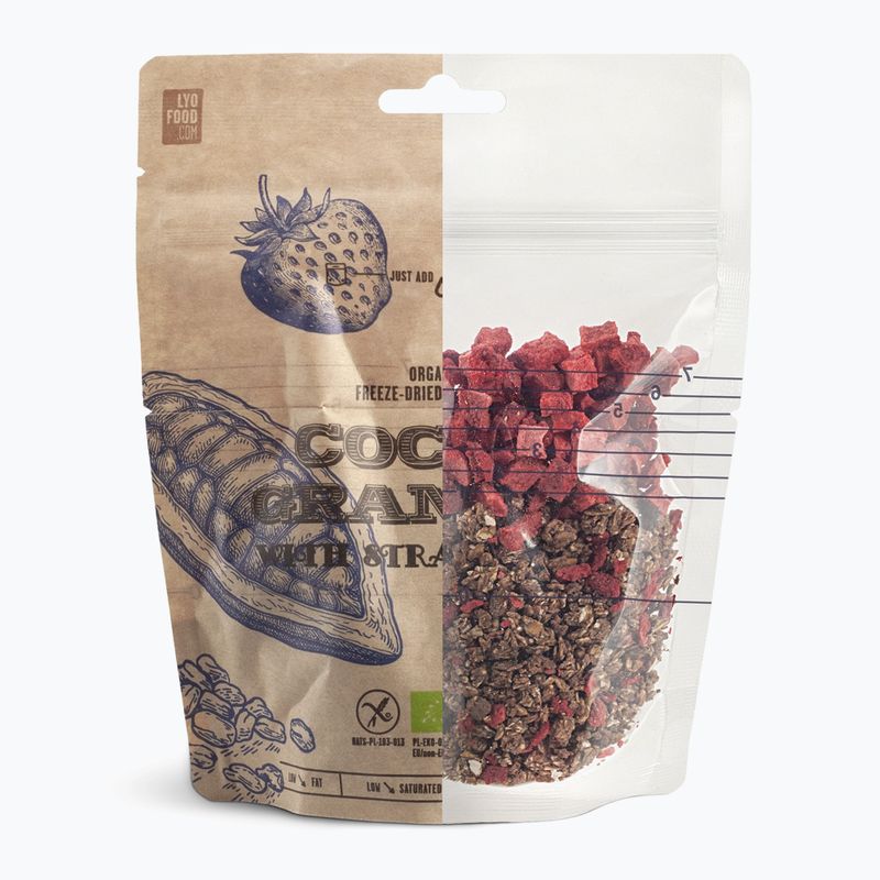 Liofilizované potraviny  LYOFOOD Kakaová granola s jahodami 270 g 2