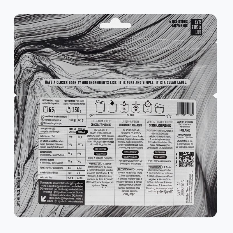 Lyofylizované jídlo LYOFOOD Čokoládový pudink LF-7814 2