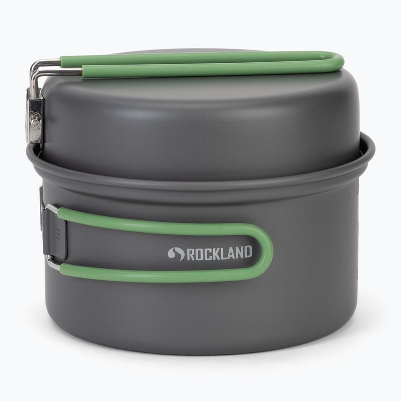 Turistická sada nádobí Rockland Travel Duo Anodized grey/green