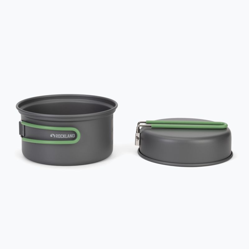 Turistická sada nádobí Rockland Travel Duo Anodized grey/green 2
