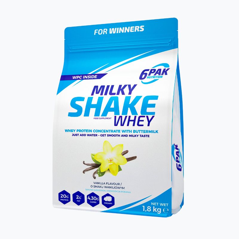 Syrovátka 6PAK Milky Shake 1800 g Vanilka