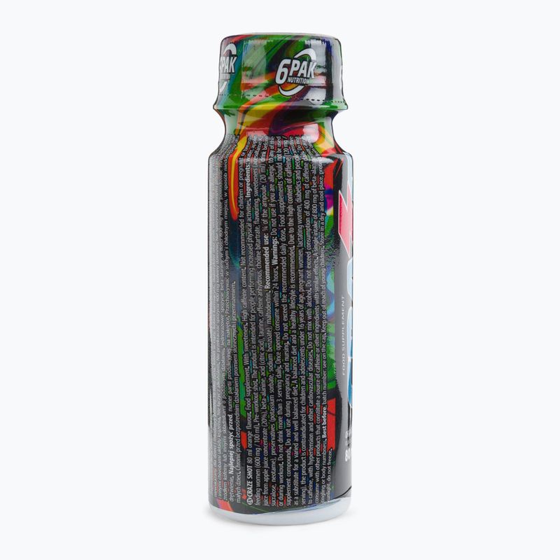 Energetický nápoj 6PAK Craze Shot 80ml pomarańcza PAK/242 3