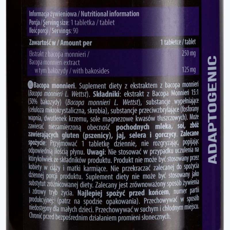 Bacopa Monnieri Essence pro podporu funkce mozku 90 tablet ESS/040 2